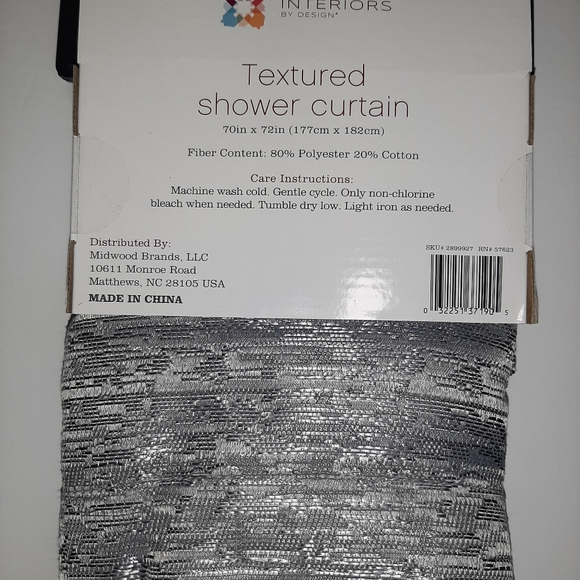 Interiors by Design Textured Shower Curtain - Picture 4 of 5